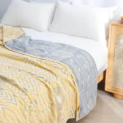Wrap u0026 Relax Bettzeug-Kuschelige Baumwollgaze-Überwurfdecke - Weiches Bett-Sofa-Accessoire