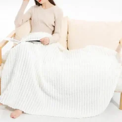Wrap u0026 Relax Bettzeug-Kuschelige nordische Strickdecke – Überwurf mit Quasten für Zuhause und unterwegs