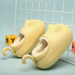 Damen Wilderness Haven Damenschuhe-Kuschelige Plüsch-Katzenschuhe für Kinder – Winterschuhe