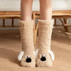 Damen Everly u0026 Lace Damenbekleidung-Kuschelige Sherpa-Socken – warme, flauschige Hausschuhsocken