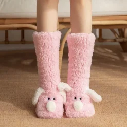 Damen Everly u0026 Lace Damenbekleidung-Kuschelige Sherpa-Socken – warme, flauschige Hausschuhsocken