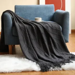 Wrap u0026 Relax Bettzeug-Kuschelige Strickdecke – Sofakomfort im Winter