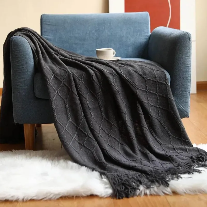 Wrap u0026 Relax Bettzeug-Kuschelige Strickdecke – Sofakomfort im Winter