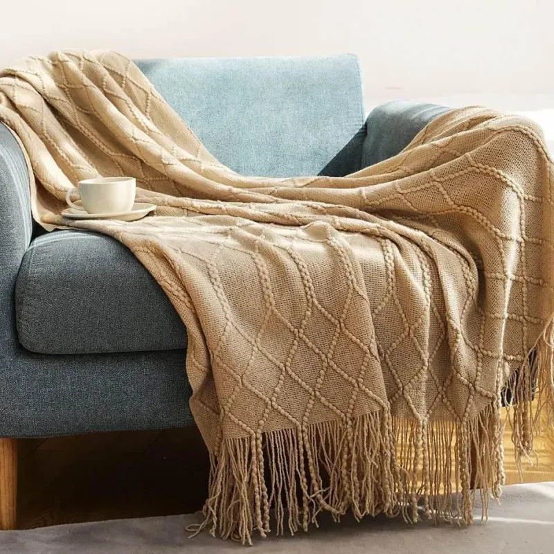 Wrap u0026 Relax Bettzeug-Kuschelige Strickdecke – Sofakomfort im Winter