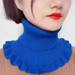 Damen Everly u0026 Lace Damenbekleidung-Kuscheliger Rollkragenschal aus Strick – Abnehmbares Kragen-Accessoire