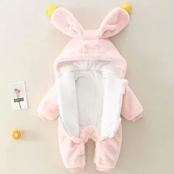 The Decor Haven Babykleidung|Babykleidung-Kuscheliger Winterhasen-Baby-Overall – warmes Plüsch-Outfit