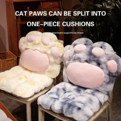 Comfort u0026 Style Autozubehör|Automobilindustrie-Kuscheliges Katzenpfoten-Plüschkissen – Weiches Sitzkissen für Katzenliebhaber