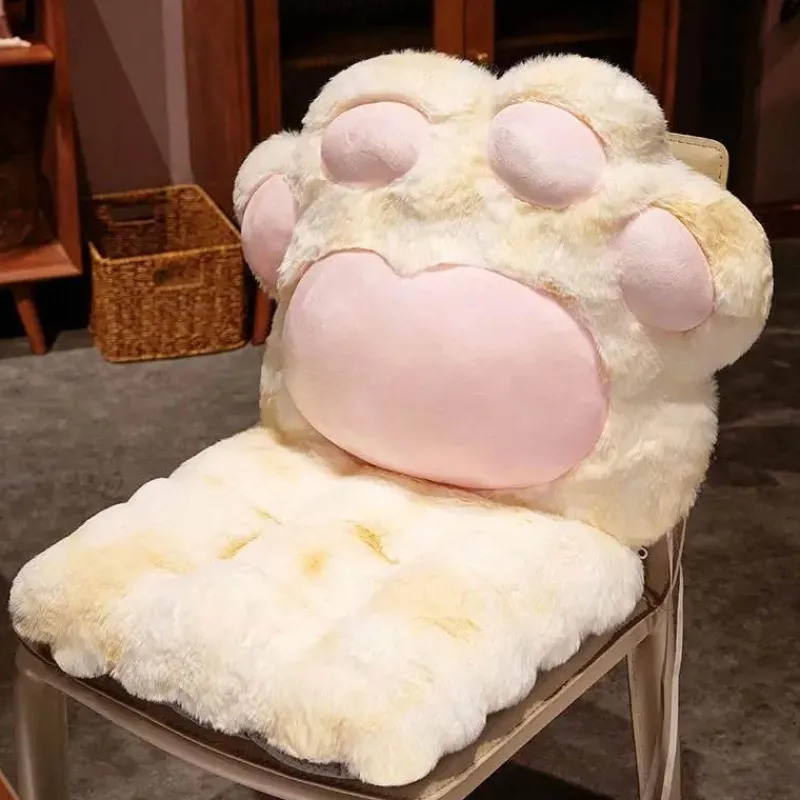 Comfort u0026 Style Autozubehör|Automobilindustrie-Kuscheliges Katzenpfoten-Plüschkissen – Weiches Sitzkissen für Katzenliebhaber