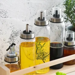 Tom Küche & Esszimmer-Öl- und Essigspender aus Glas – Gewürzflasche für die Küche
