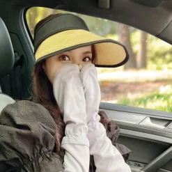 Damen The Relaxation Nook Autozubehör|Automobilindustrie-Langarmshirt mit Sonnenschutz – Sommertop aus Seide mit UV-Schutz