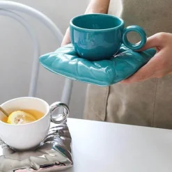 The Cozy Mug Küche & Esszimmer-Lazy House Keramik-Kaffeetassen-Set – Stilvolles Trinkgeschirr für Zuhause