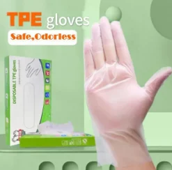 Tom Küche & Esszimmer-Lebensmittelqualität TPE Einweghandschuhe 100er-Pack rutschfeste Reinigung Küche verwenden
