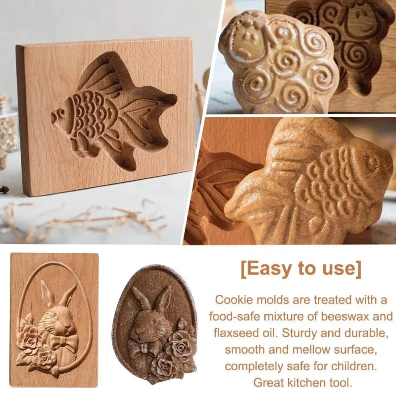 Tom Küche & Esszimmer-Lebkuchenkuchenform – DIY Backwerkzeug aus Holz