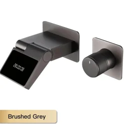 The Blissful Bath Badezimmer-LED Digital Faucet - Smart Black Brass Design