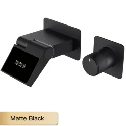 The Blissful Bath Badezimmer-LED Digital Faucet - Smart Black Brass Design