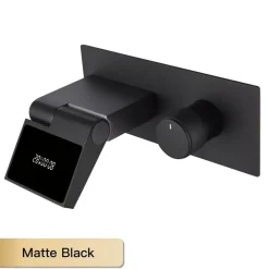 The Blissful Bath Badezimmer-LED Digital Faucet - Smart Black Brass Design