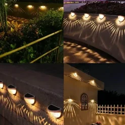 The Decor Haven Outdoor & Garten|Beleuchtung-LED Solar Wasserdichte Außenwandleuchte