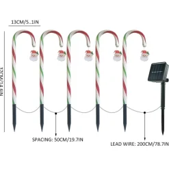 Nomad Gear Camping Im Freien|Outdoor-Artikel-LED Solar Zuckerstangenlampe - Weihnachtsdeko für draußen
