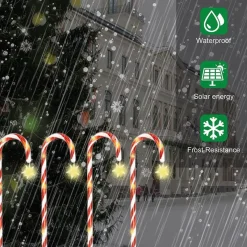 Nomad Gear Camping Im Freien|Outdoor-Artikel-LED Solar Zuckerstangenlampe - Weihnachtsdeko für draußen