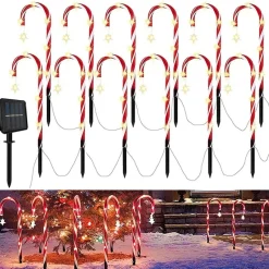 Nomad Gear Camping Im Freien|Outdoor-Artikel-LED Solar Zuckerstangenlampe - Weihnachtsdeko für draußen