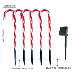 Nomad Gear Camping Im Freien|Outdoor-Artikel-LED Solar Zuckerstangenlampe - Weihnachtsdeko für draußen