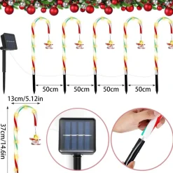 Nomad Gear Camping Im Freien|Outdoor-Artikel-LED Solar Zuckerstangenlampe - Weihnachtsdeko für draußen