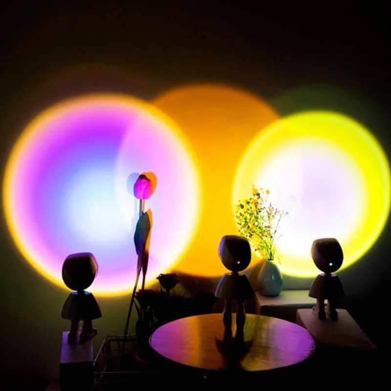 The Gilded Nest Beleuchtung-LED Sunset Robot Lamp - Atmospheric Mood Lighting for Home Decor