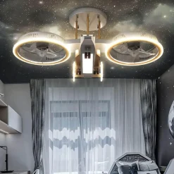 Willow u0026 Whim Beleuchtung-LED-Deckenventilatorlampe – Moderne futuristische Beleuchtung