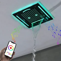 The Blissful Bath Badezimmer-LED-Duschkopf – Regendusche mit Musikfunktion