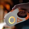 Furendo Haustierzubehör|Reinigungswerkzeuge Für Haustiere-LED-Hundeleine – Automatisch leuchtende, einziehbare Haustierleine
