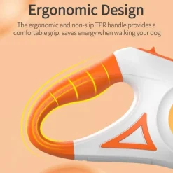 Furendo Haustierzubehör|Reinigungswerkzeuge Für Haustiere-LED-Hundeleine – Automatisch leuchtende, einziehbare Haustierleine