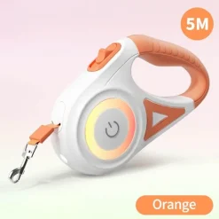 Furendo Haustierzubehör|Reinigungswerkzeuge Für Haustiere-LED-Hundeleine – Automatisch leuchtende, einziehbare Haustierleine