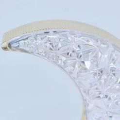 Bright Accents Beleuchtung-LED-Kristall-Stern-Mond-Nachtlicht - Dekorative Tischlampe für Kinder