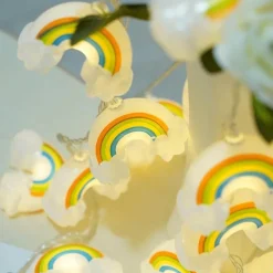 Bright Accents Beleuchtung-LED-Lichterketten in Regenbogenfarben – Bunte Party-Dekobeleuchtung