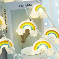 Bright Accents Beleuchtung-LED-Lichterketten in Regenbogenfarben – Bunte Party-Dekobeleuchtung