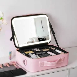 Trail u0026 Beyond Outdoor-Artikel-LED-Make-up-Tasche mit Spiegel – Reise-Kosmetik-Organizer