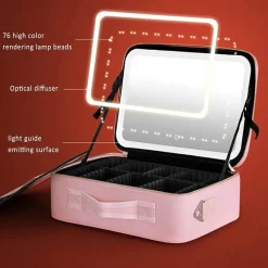 Trail u0026 Beyond Outdoor-Artikel-LED-Make-up-Tasche mit Spiegel – Reise-Kosmetik-Organizer