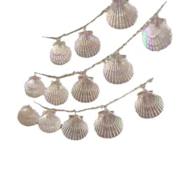 Bright Accents Beleuchtung-LED-Muschel-Lichterkette – Romantisches fluoreszierendes Dekor