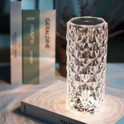 Bright Accents Beleuchtung-LED-Nachtlicht mit Berührungssensor – Elegante Kristalllampe