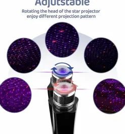 Wild u0026 Free Gear Autozubehör|Automobilindustrie-LED-Nachtlichtprojektor mit Tonaktivierung – farbenfrohes Himmelsdesign