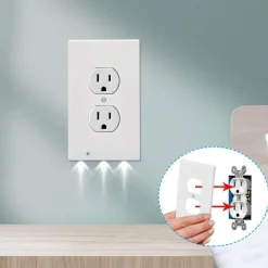 Comfort u0026 Style Gadgets Für Zuhause-LED-Nachtlicht-Steckdosenabdeckung - Wandplatte mit eingebauten Lichtern