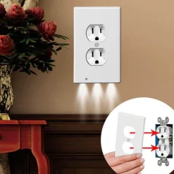 Comfort u0026 Style Gadgets Für Zuhause-LED-Nachtlicht-Steckdosenabdeckung - Wandplatte mit eingebauten Lichtern