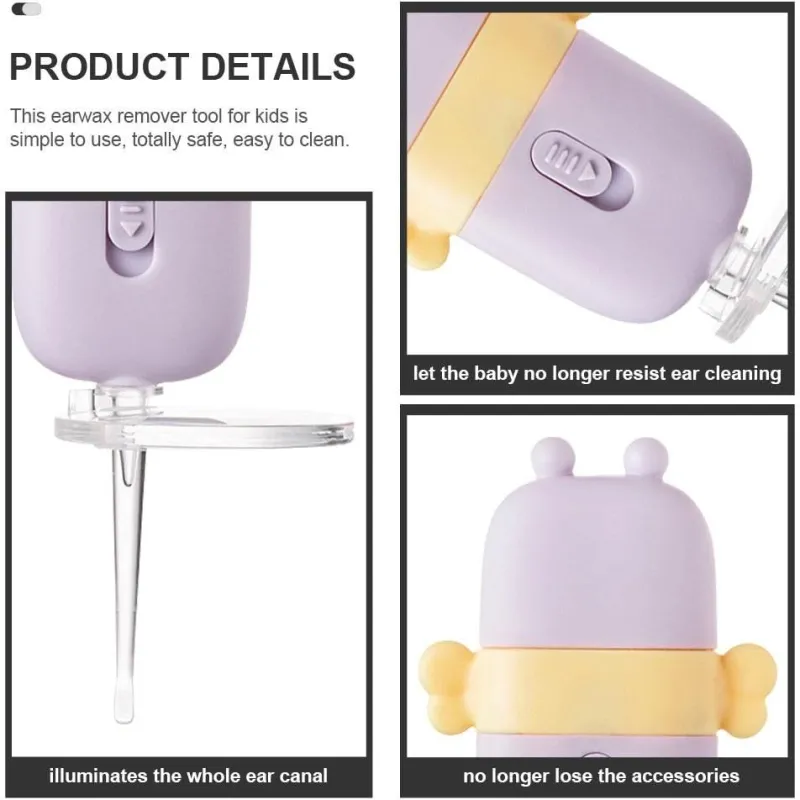 Kinder The Decor Haven Kinderwagen & Zubehör-LED-Ohrreiniger für Babys – süßes Cartoon-Design