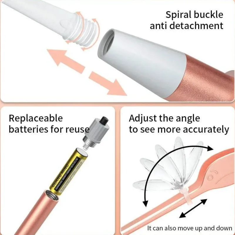 PureGlow Männerpflege|Frauenpflege-LED-Ohrreinigungspinzette – Bright View Ohrenpflege-Werkzeugset