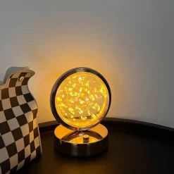 Illuminate Home Beleuchtung-LED-Quallenlampe – Dekoratives Kristall-Tischlicht