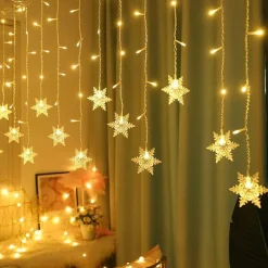 Willow u0026 Whim Beleuchtung-LED-Schneeflocken-Lichterkette – dekorative Lichterkette für den Winterurlaub