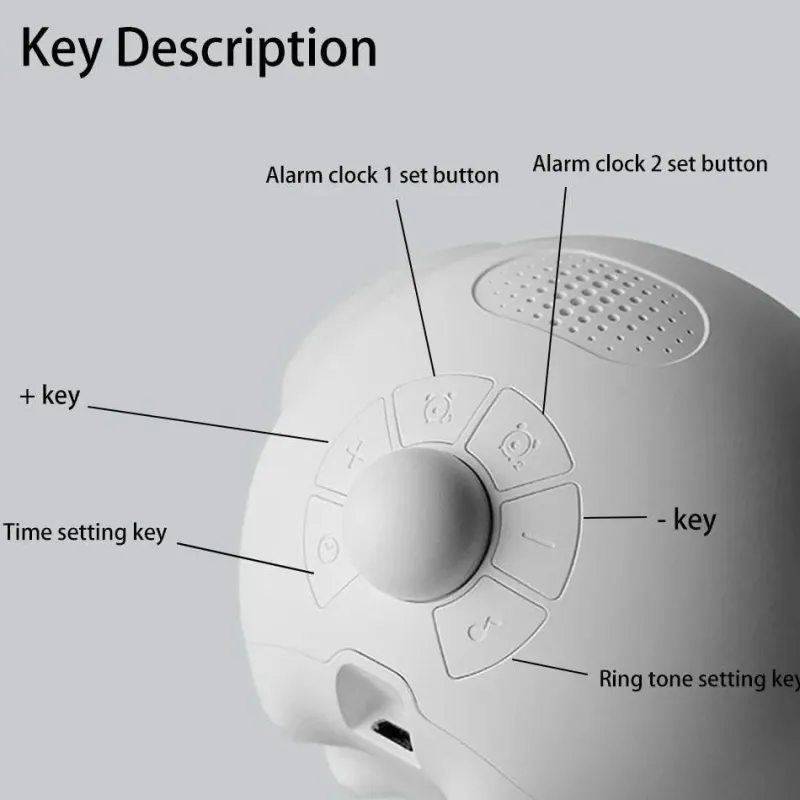 The Decor Haven Gadgets Für Zuhause-LED-Wecker mit Nachtlicht – süße Nachttischlampe