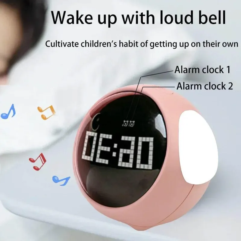 The Decor Haven Gadgets Für Zuhause-LED-Wecker mit Nachtlicht – süße Nachttischlampe