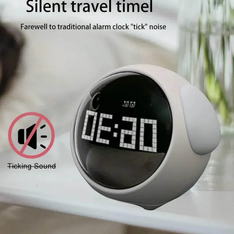 The Decor Haven Gadgets Für Zuhause-LED-Wecker mit Nachtlicht – süße Nachttischlampe