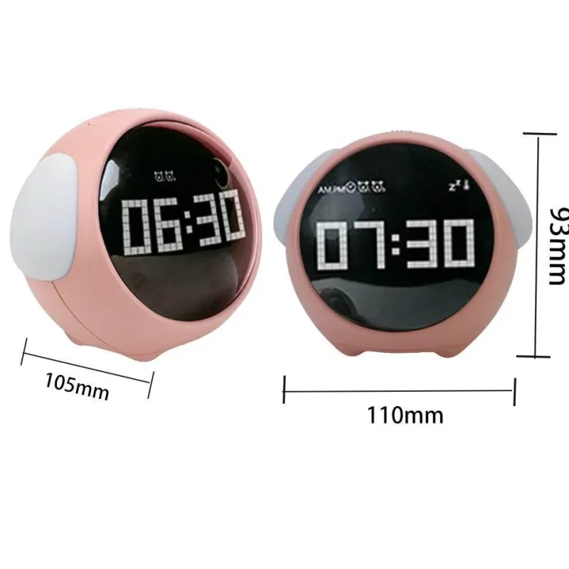 The Decor Haven Gadgets Für Zuhause-LED-Wecker mit Nachtlicht – süße Nachttischlampe